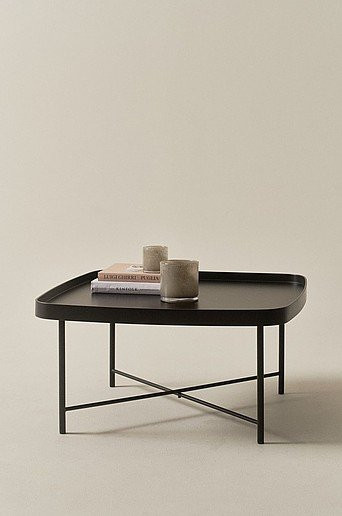 Jotex Couchtisch TACOMA quadratisch in Schwarz mit mattem MDF-Finish, B/T/H: 80 x 80 x 40 cm - Bild 1