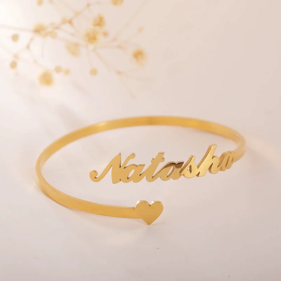 Namensarmband Edelstahl, goldfarben, Unisex - Bild 1