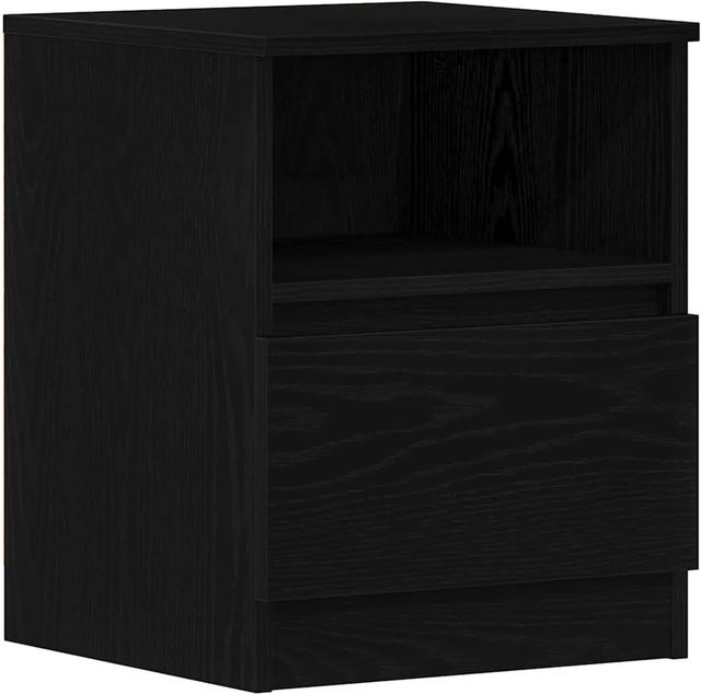 vidaXL Nachttisch Set 2 Stück in Schwarz und Eichen-Optik, B/T/H: 40 x 40 x 50 cm - Bild 1