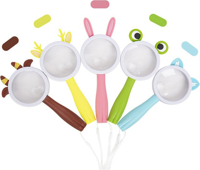 xiyear Kinder Lupe Cartoon Tier Handheld Wissenschaft Experiment Spielzeug - Bild 1