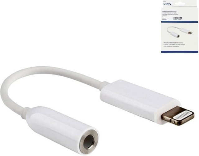 DINIC Lightning auf 3,5mm Klinke Adapter in Weiß - Bild 1