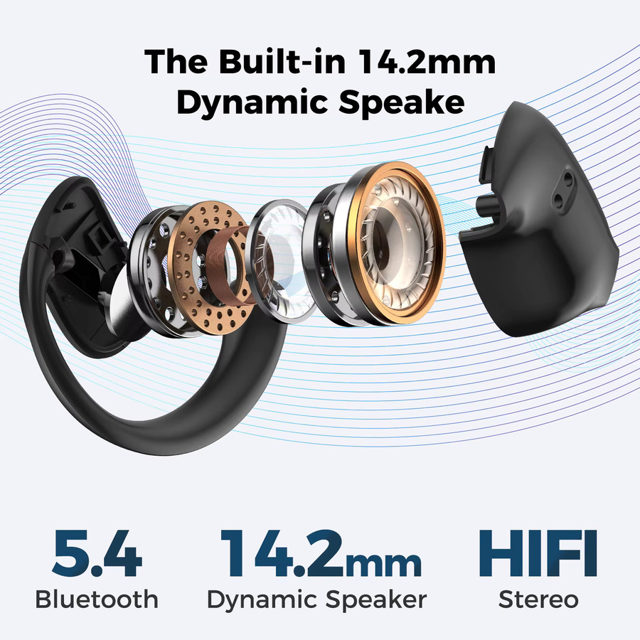 MINISO X15Pro Bluetooth Übersetzer Headset Drahtlose Kopfhörer in Schwarz - Bild 3