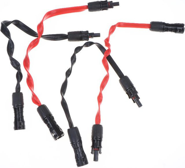 HUXUAN Wasserdichte Solarsteckverbinder Set 2 Stück Schwarz für Photovoltaik und Wohnmobile (12AWG 10AWG 4mm² 6mm²) - Bild 1