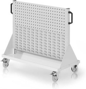 Kappes RasterMobil Gr. 2 Rollbarer Organizer in RAL 7035 Grau mit 2 Loch- und 2 Schlitzplatten, Höhe: 89 cm - Bild 1