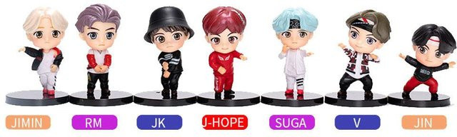 Bangtan Boys Puppe Modell, Actionfigur, 7-teiliges Set, ab 14 Jahren - Bild 1