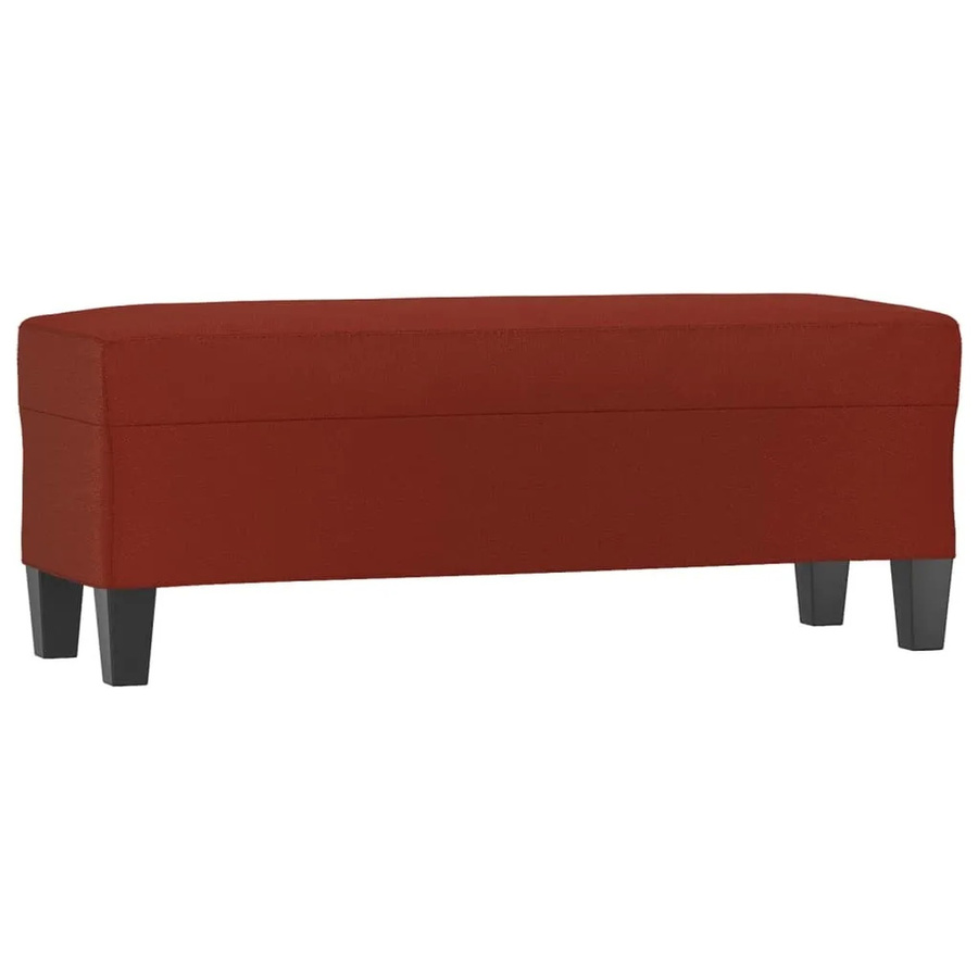 vidaXL Sitzbank aus Kunstleder in Weinrot, B/T/H: 100 x 35 x 41 cm - Bild 2