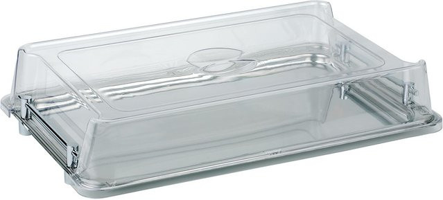 APS GN 1/1 Abdeckhaube HOCHSTAPLER aus Kunststoff, transparent/Edelstahl, rechteckig, B/H/T: 33 x 53,5 x 9 cm - Bild 1