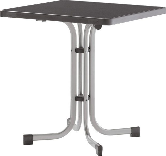 Sieger Klapptisch quadratisch aus Stahl in Graphit matt, B/T: 70 x 70 cm - Bild 1