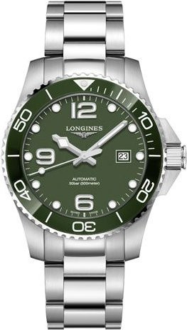 Longines Armbanduhr Automatik, grünes Zifferblatt, Edelstahl, 43 mm, Herren - Bild 1