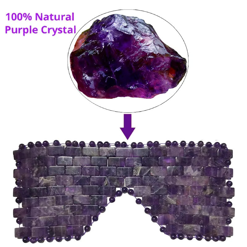 FLCOSLY Amethyst-Quarz Schlafmaske, Unisex - Bild 2