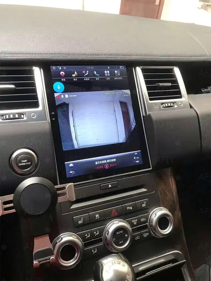 YANFU Android 14 Autoradio mit GPS-Navigation und AC-Panel für Land Rover Range Rover Sport L320 2011-2013 in Schwarz - Bild 3