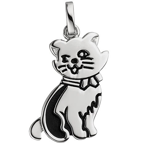 Colfem Anhänger Katze, 925 Silber, Unisex - Bild 1