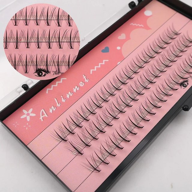 Anninet Einzelne Wimpern-Cluster, M-Typ, Schwarz, Natürlich, Unisex - Bild 1