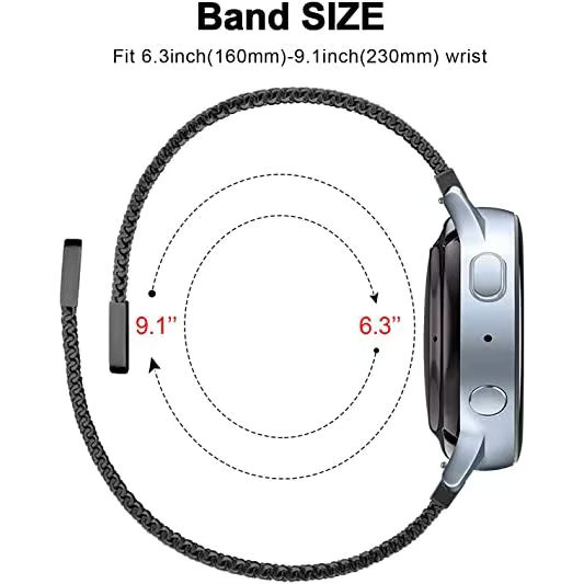 FancyWrist Uhrenarmband Milanaise, Edelstahl, Unisex, 20mm - Bild 2
