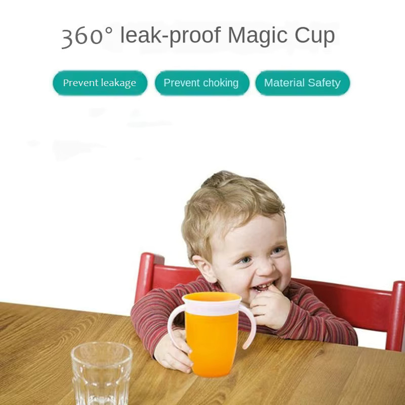 Copos Lernbecher für Babys, auslaufsicherer Trinkbecher mit 360-Grad-Rand, Blau, 240 ml - Bild 2