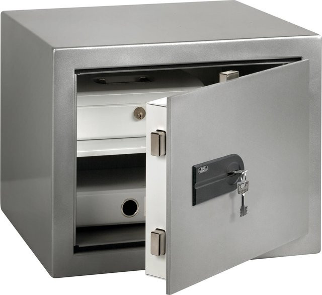 Burg-Wächter Möbeleinsatztresor MT 640 K Karat Wertschutzschrank feuergeschützt in Grau mit Doppelbartschlüsselschloss, B/T/H: 43,0 x 39,0 x 34,0 cm - Bild 1