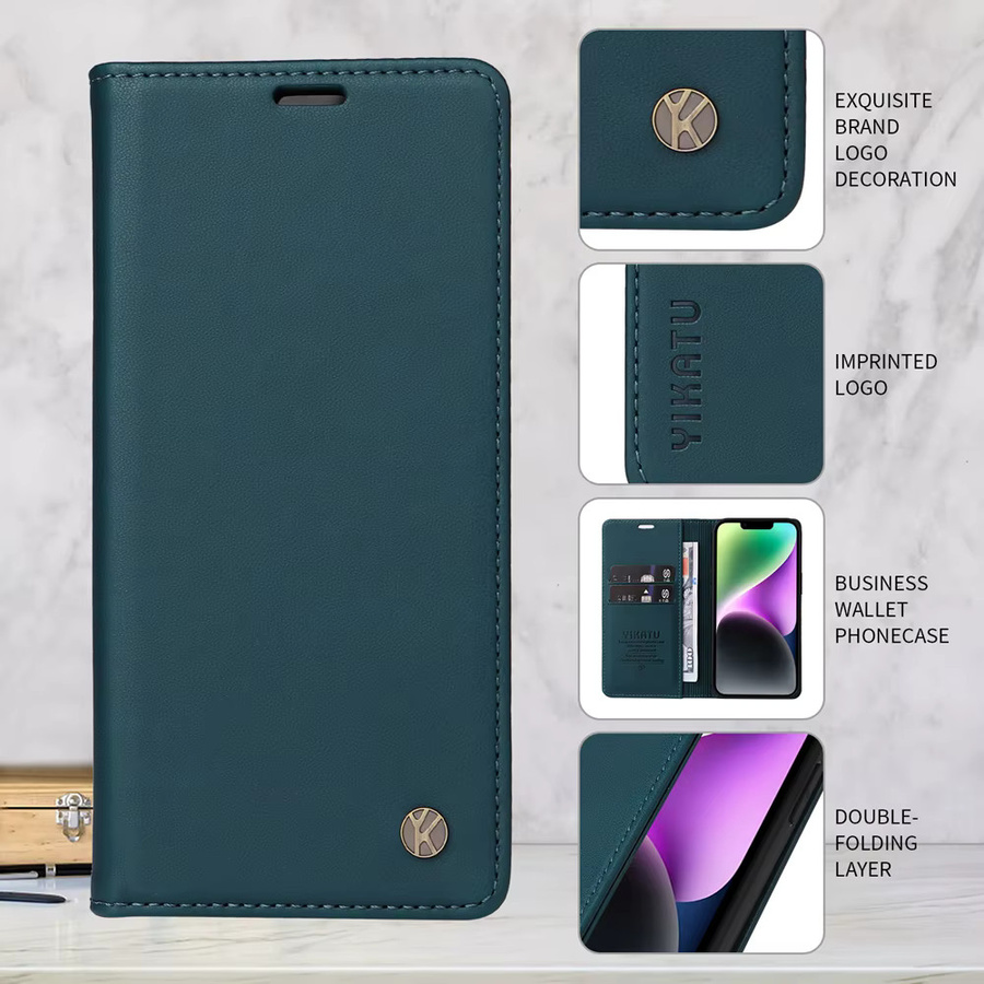 Magnetische Leder-Brieftaschenhülle mit Klappverschluss für Xiaomi 11 12 13 14 15 Pro Max Ultra in Schwarz - Bild 2