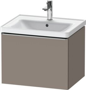 Duravit Waschtischunterschrank D-Neo in Grau Matt mit Scharniertüren, B/T/H: 58,4 x 45,2 x 44,0 cm - Bild 1