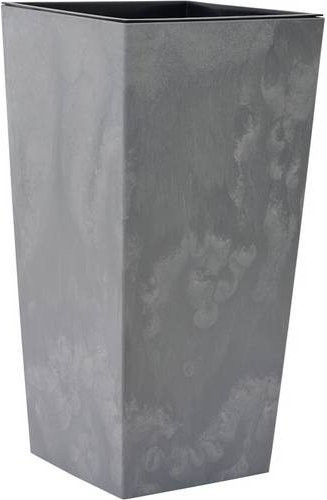 Siena Garden Pflanzgefäß Nizza Stone Säulendesign in Beton-Optik, Grau/Schwarz, B/T/H: 35 x 35 x 68 cm - Bild 1
