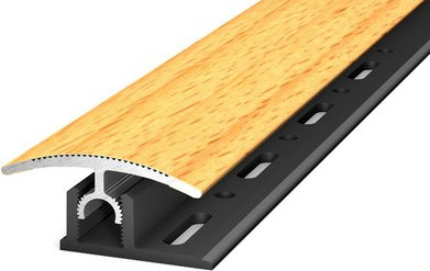 CARL PRINZ Übergangsprofil PROFI-TEC aus Aluminium in Braun, B: 34 mm, H: 15 mm, mit verdeckter Befestigung - Bild 1