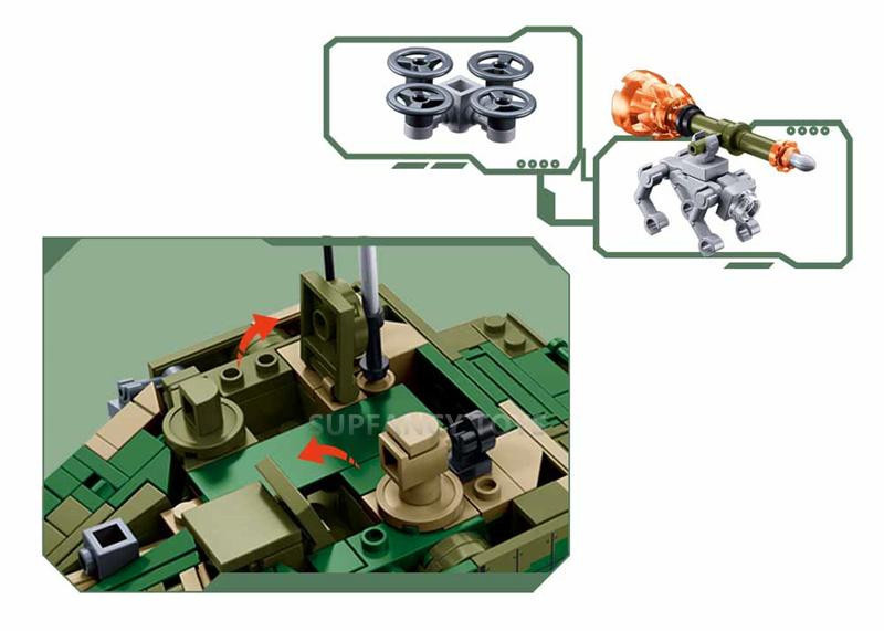 Sluban Hauptkampfpanzer Modellheer 391 Teile 6-12 Jahre - Bild 3