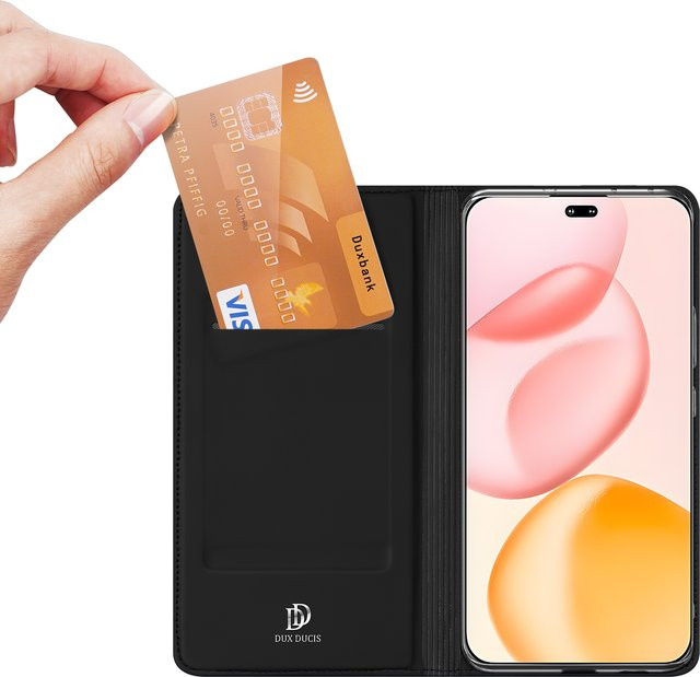 DUX DUCIS PU Leder Flip Case für HONOR 400 Pro 400 Lite 300 Ultra 100 Pro 90 Pro mit Kartenfach als Brieftasche zum Schutz deiner Abdeckung in Blau oder Schwarz - Bild 1