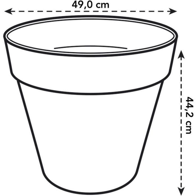 Elho Loft Urban Pflanzkübel rund mit Rollen und Wasserreservoir, Ocker Kaki, Durchmesser: 50 cm, Höhe: 44,5 cm, Kunststoff - Bild 2
