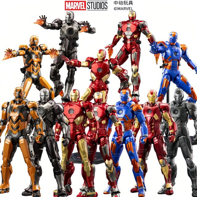 ZDToys Marvel The Avengers Iron Man MK10 MK14 MK15 MK18 MK19 MK27 MK28, Actionfigur, 7 Zoll - Bild 1