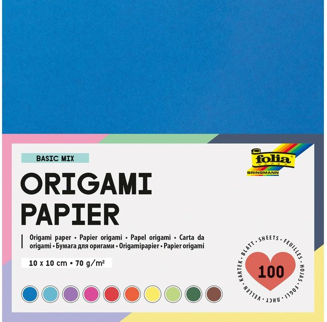 Multicolour Faltpapier Folia, Breite: 10 cm, Höhe: 10 cm - Bild 1