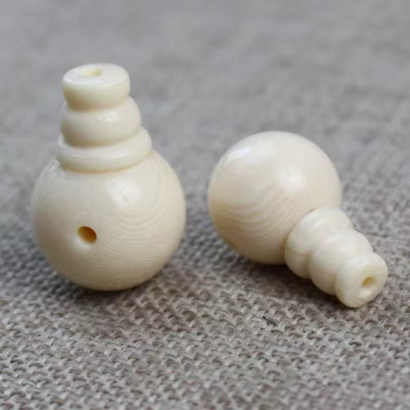 SUMOORL Perlen Buddha-Kopf, Harz, Weiß, Unisex - Bild 2