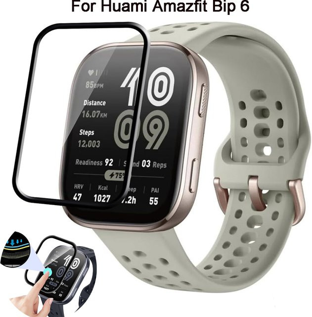 Huami Amazfit Bip 6 Displayschutzfolie aus transparentem TPU mit 3D gebogener Abdeckung - Bild 1