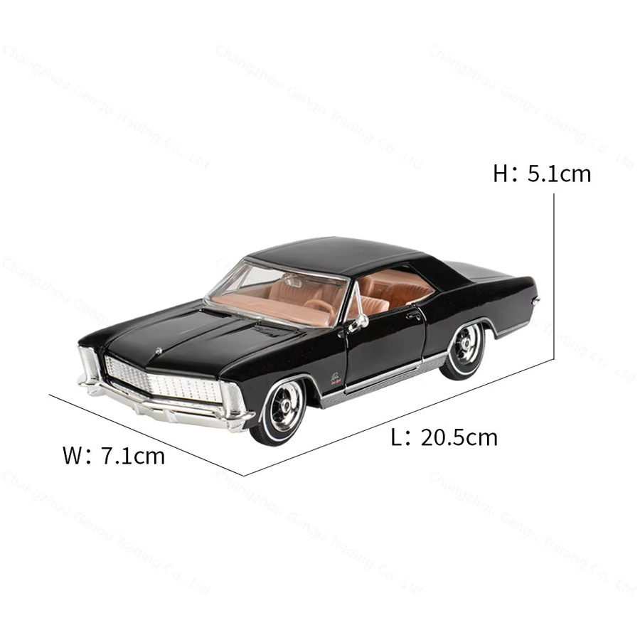 Maisto 1965 Buick Riviera Gran Sport, Modellauto, 1:24, Schwarz, Metall - Bild 1