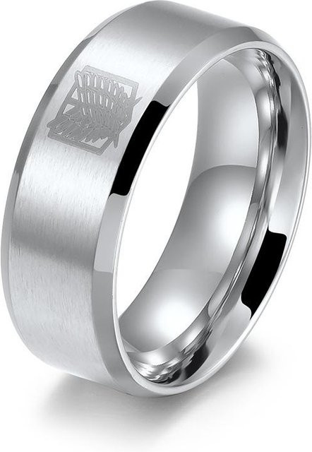 YIRAN Ring Titanstahl, Schwarz, Unisex, 12# - Bild 1