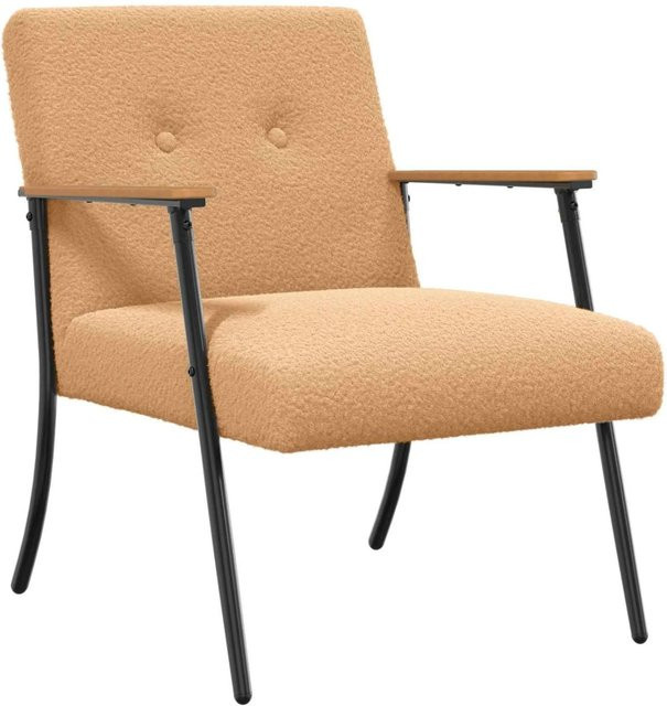vidaXL Sessel Beige in Bouclé-Optik mit Armlehnen, B/T/H: 59 x 75 x 78 cm - Bild 1
