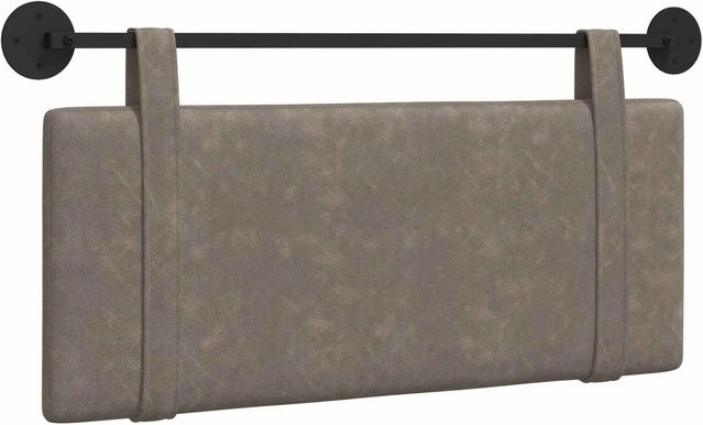 vidaXL Wandmontiertes Polsterpaneel in Grau mit Antik-PU-Optik, B/H/T: 110 x 55 x 5 cm - Bild 1