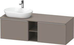 Duravit Waschtischunterschrank D-Neo in Grau, Wandhängend, B/T/H: 140 x 55 x 45,9 cm - Bild 1