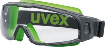 Uvex u-sonic Schutzbrille Set, 5 Stück, Polycarbonat klar, Rahmen grau/lime, EN 166, EN 170, UV 400 - Bild 1