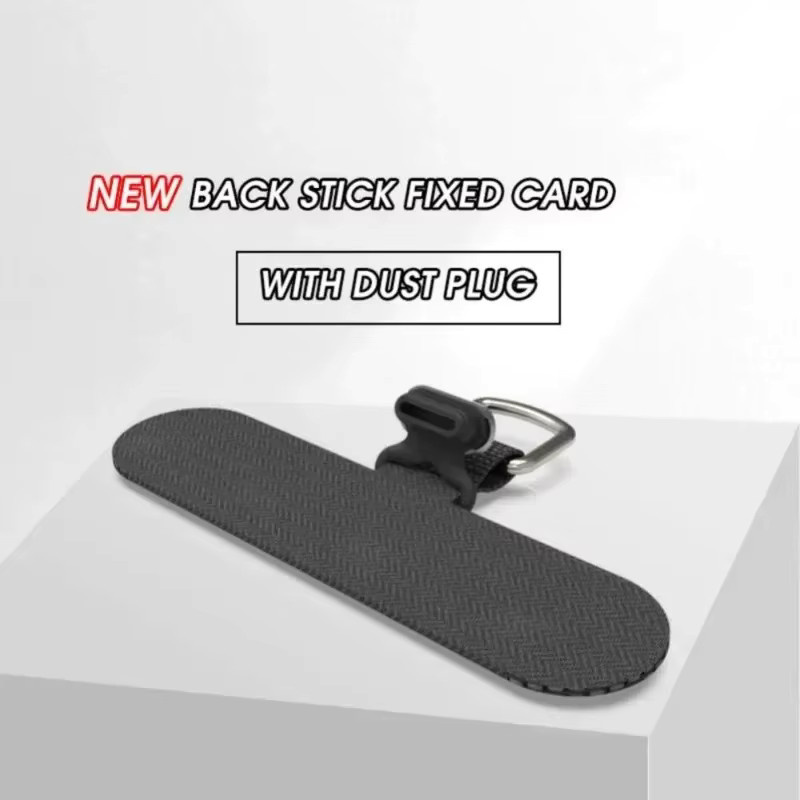 2-in-1 USB-C Ladeanschluss mit Anti-Verlust-Lanyard-Patches und Staubschutz für iPhone und Samsung in Schwarz - Bild 4