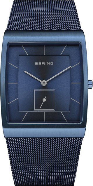 Bering Herrenuhr, Quarz, Edelstahl, Blau, 33 mm, Tonneau - Bild 1