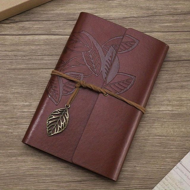 NATAWA A6 Vintage Travelers Binder Notizbuch aus PU Leder in Grau, Blanko Journal für Loseblatt-Notizblöcke und Skizzenbücher - Bild 1
