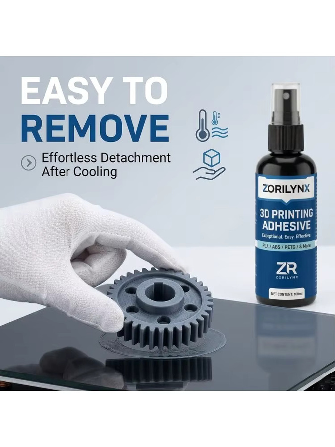 ZORILYNX 3D-Druck-Klebstoff Heizbett-Klebespray für Glas- und PEI-Platten, 100 ml - Bild 7