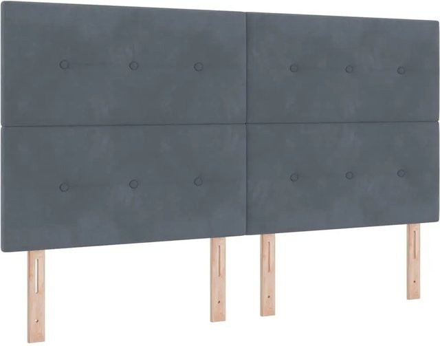 vidaXL LED Boxspringbett mit Matratze in Dunkelgrau, B/T/H: 180 x 200 x 280 cm - Bild 1