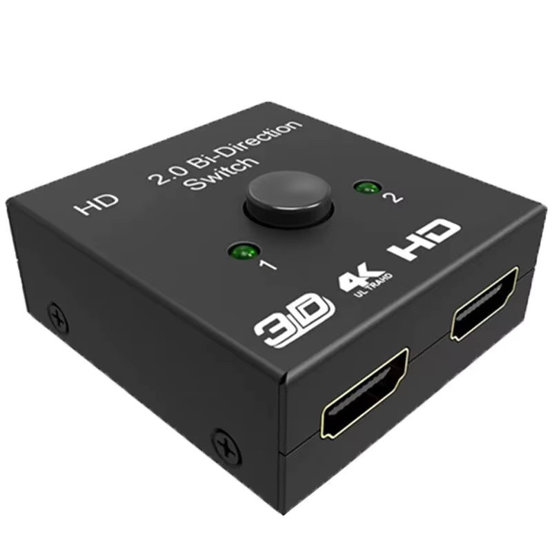 Mrgabwte HDMI Switch 2 Ports Bidirektional 1x2 / 2x1 Adapter in Schwarz unterstützt 4K Ultra HD, 1080P und 3D HDR - Bild 5