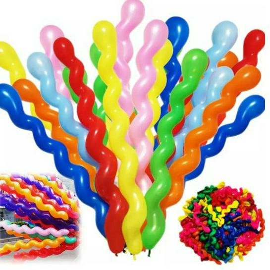 Got Now Spiral-Twist-Drachenballon aus Latex in Multicolour für Dekorationen in Nachtclubs und Bars - Bild 1