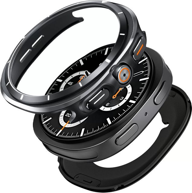 Samsung Metallhülle für Galaxy Watch 8, Edelstahl, Weiß - Bild 1