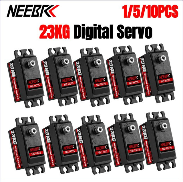 NEEBRC Low-Profile Digital Metallgetriebe Servo, Zubehör, Schwarz - Bild 1