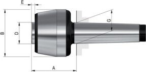 RÖHM Mitlaufende Körnerspitze K110A MK5 in Silber und Stahl - Bild 1