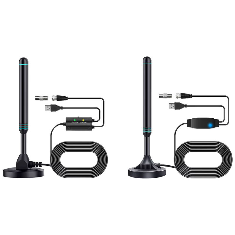 APWIKOGER HD Digital TV Antenne mit Signalverstärker für 4K und 1080P, Indoor und Outdoor, VHF UHF mit Magnetfuß, Schwarz - Bild 7