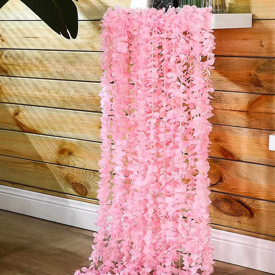 ZQCY Künstliche Kirschblüten Seidenblumen für Hochzeitskranz und Gartenbogen in Pink oder Blau - Bild 1