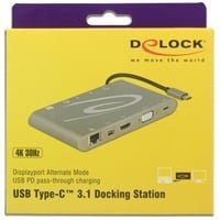Delock USB Type-C 3.1 Dockingstation 4K UHD mit HDMI und USB-C in Grau - Bild 1